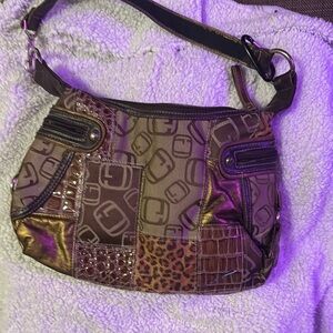 Patchwork Brown Shoulder Bag